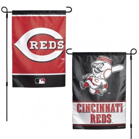 BOOKAZINE Cincinnati Reds Flag 12x18 Garden Style 2 Sided 3208516228